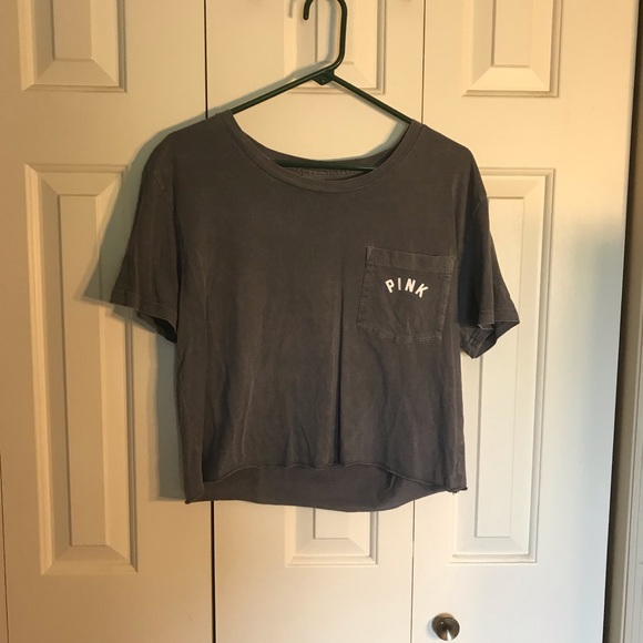 Gray Crop Top from Pink - Picture 1 of 2